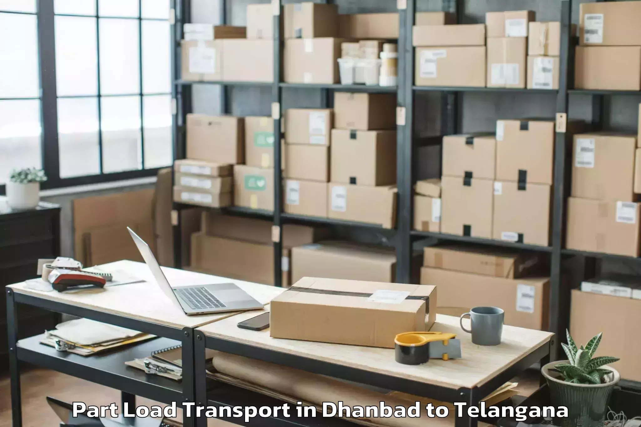 Book Dhanbad to Thorrur Part Load Transport Online